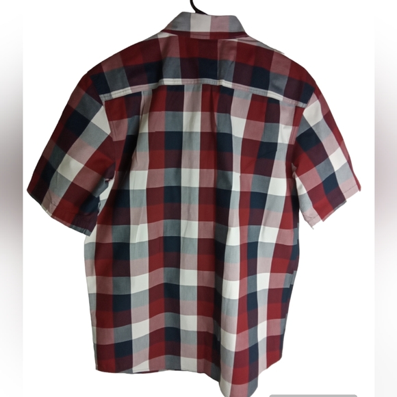 CARHARTT MEN'S SHIRT PLAID M RELAXED FIT BUTTON POCKET 100% COTTON - Picture 2 of 5